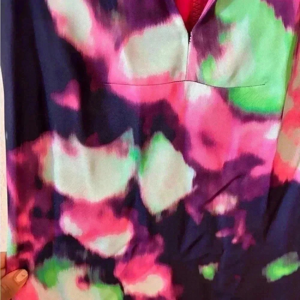Kate Spade Size 8 Keri Shift Dress Watercolor Simply Cinema Pink Blue Sleeveless
